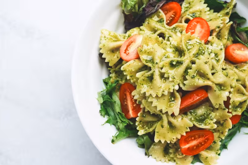 Fresh pesto with spring greens